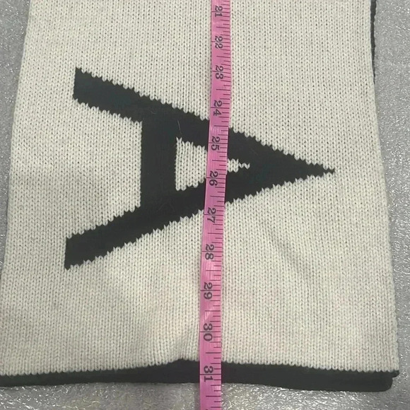 [10*60”]Athleta Daily Knit Spell Out Reversible Cashmere Wool Blend  Scarf - Picture 4 of 4